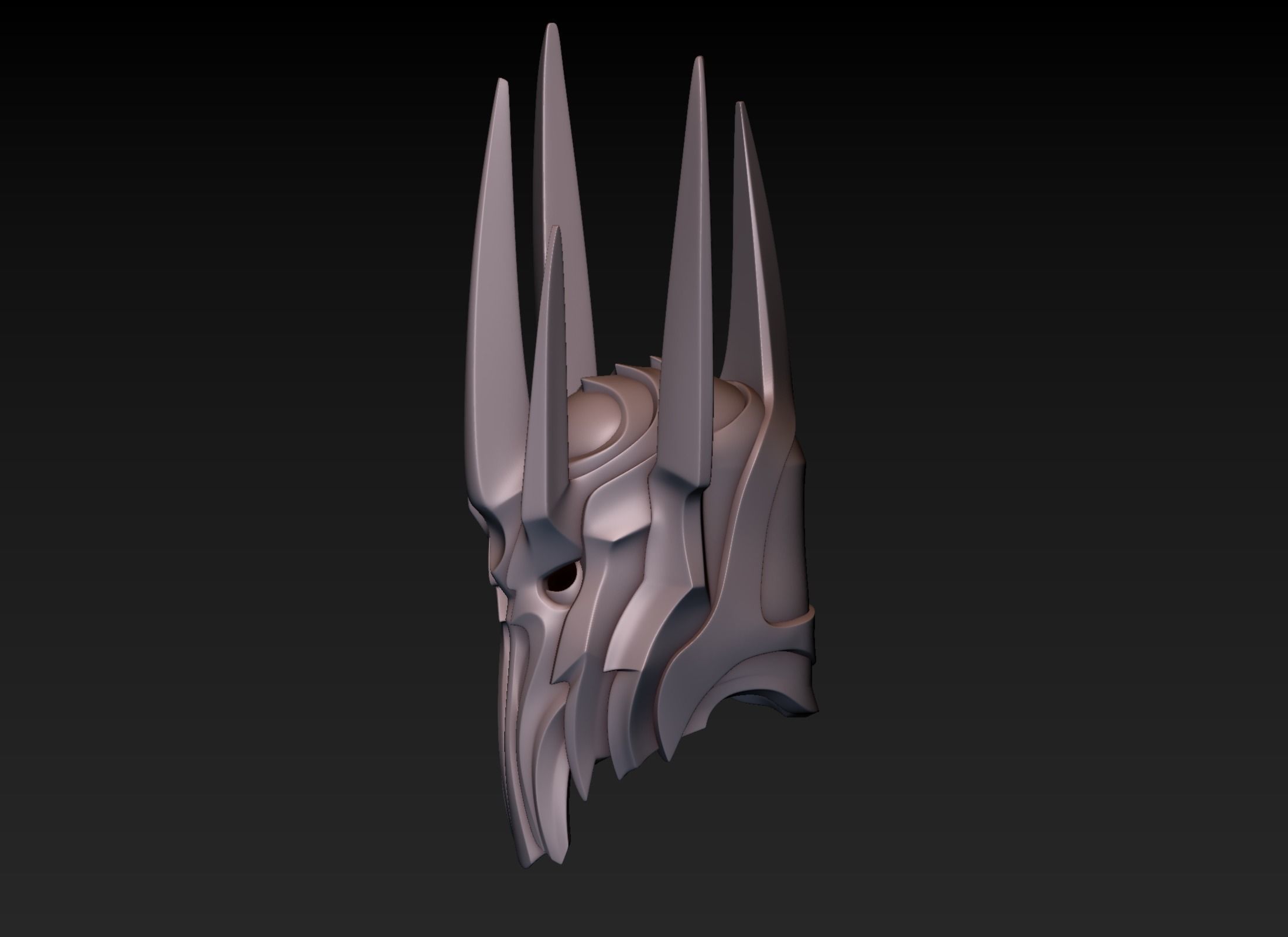 Sauron Helmet 3D print model_3