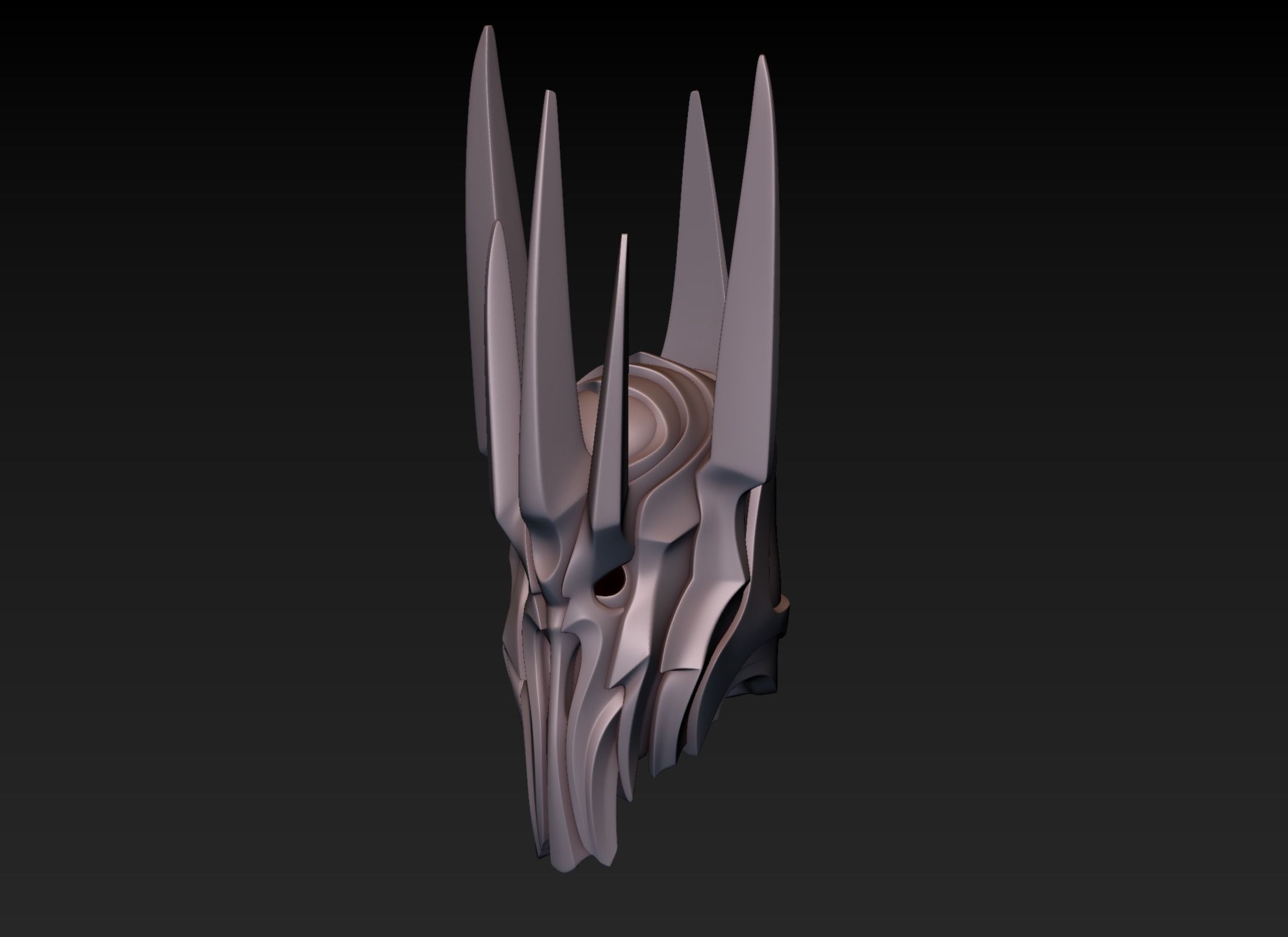 Sauron Helmet 3D print model_2