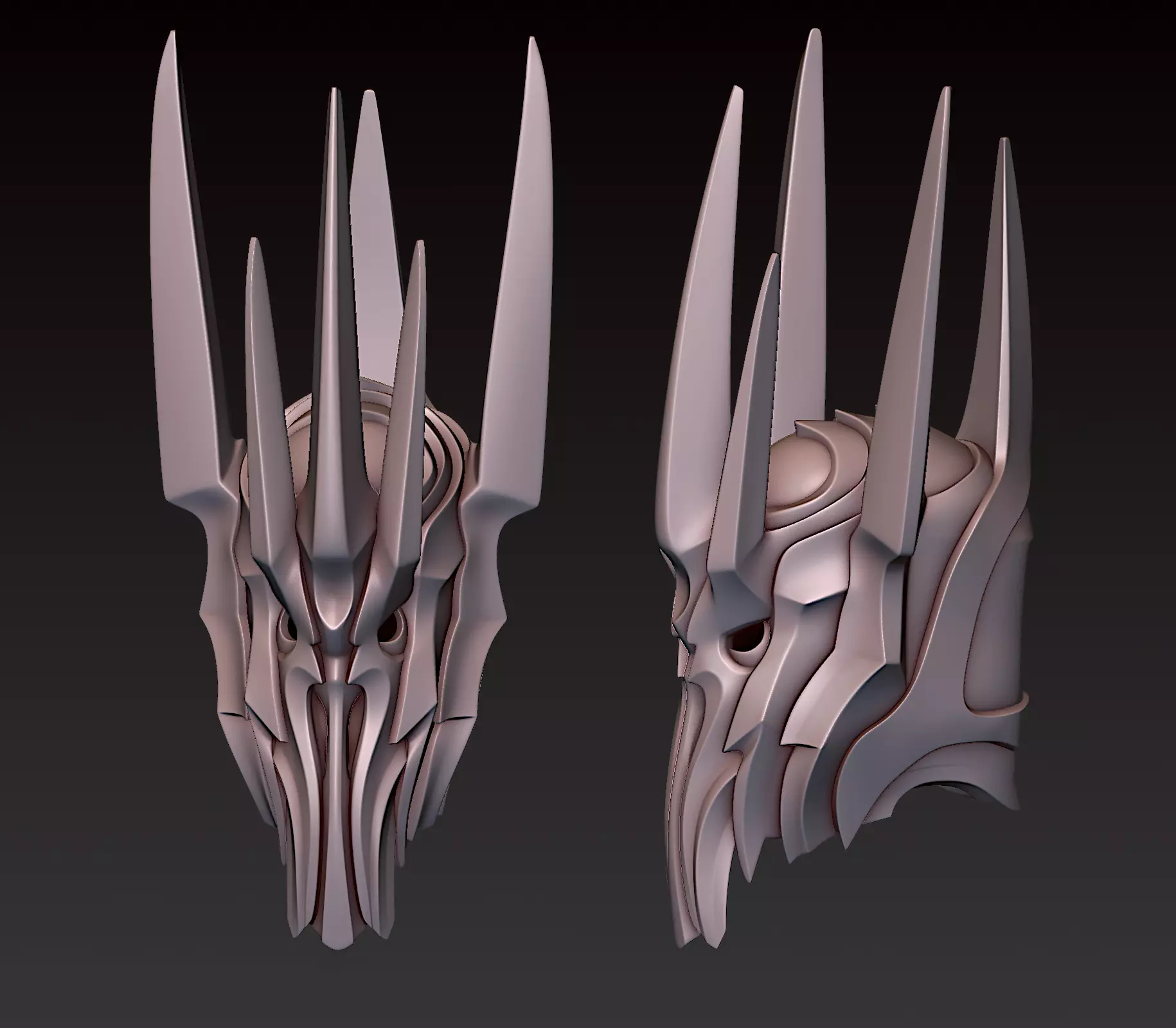 Sauron Helmet 3D print model_0
