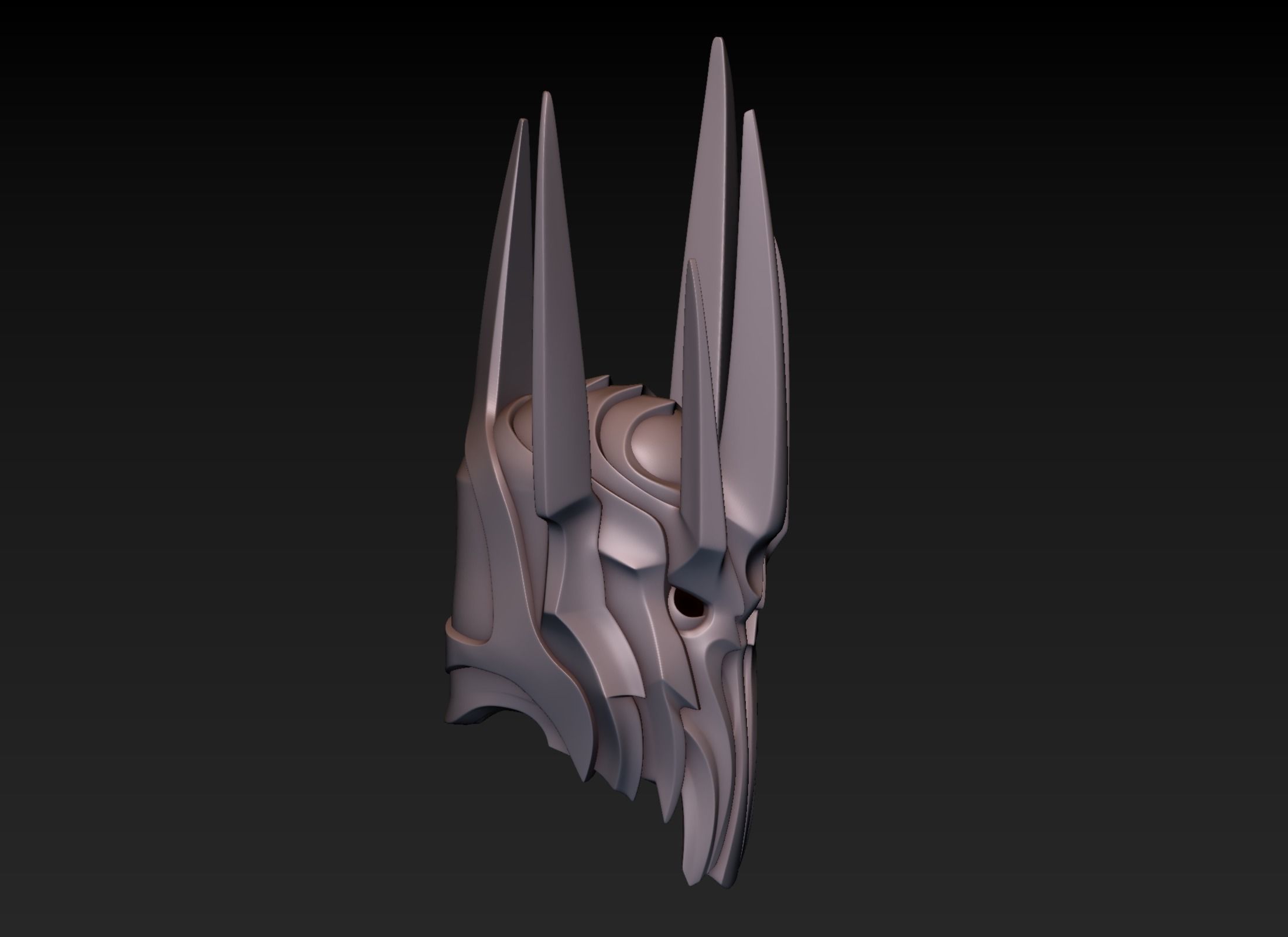 Sauron Helmet 3D print model_8