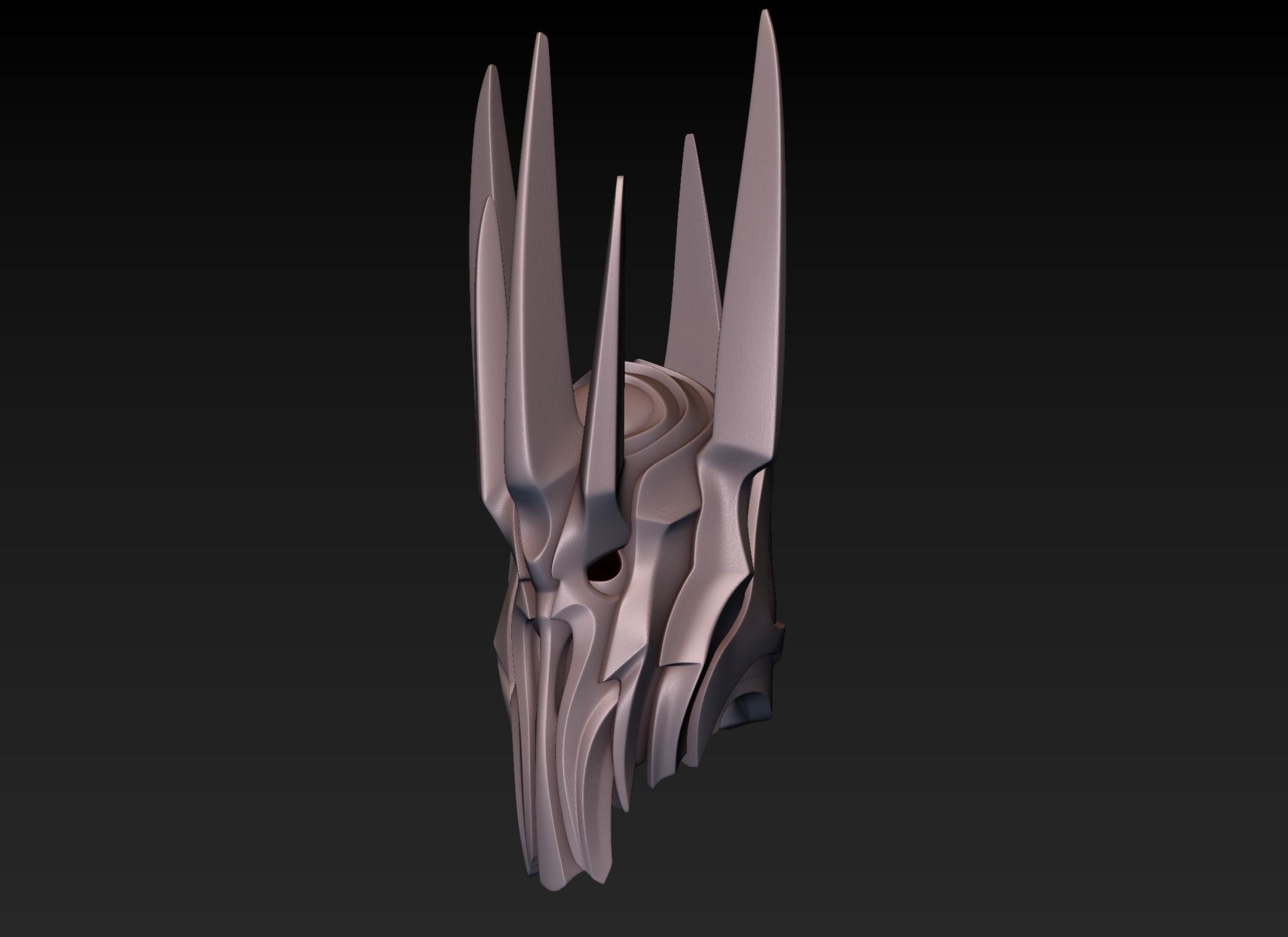 Sauron Helmet 3D print model_10