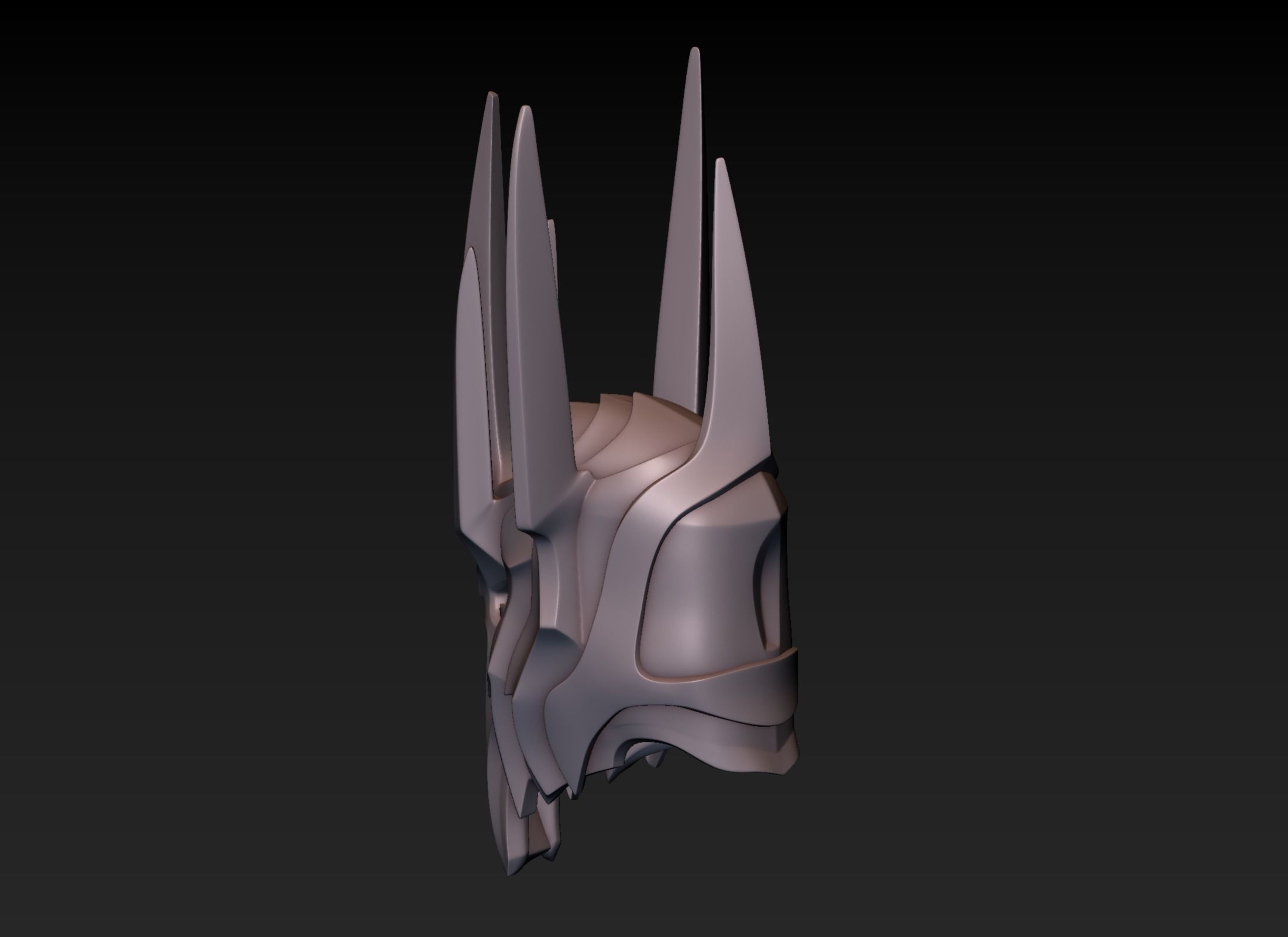 Sauron Helmet 3D print model_5
