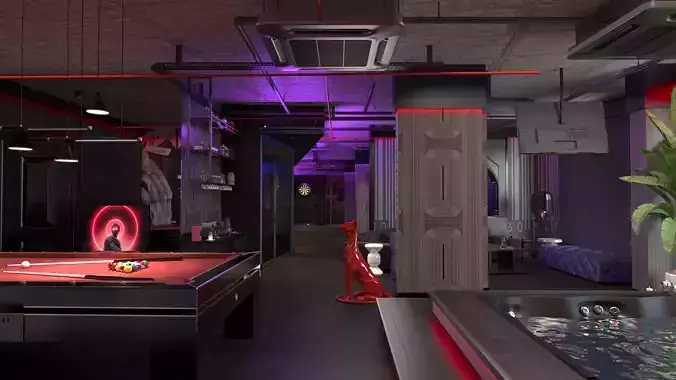 Dark Concept II Residential Flat Full Apartment