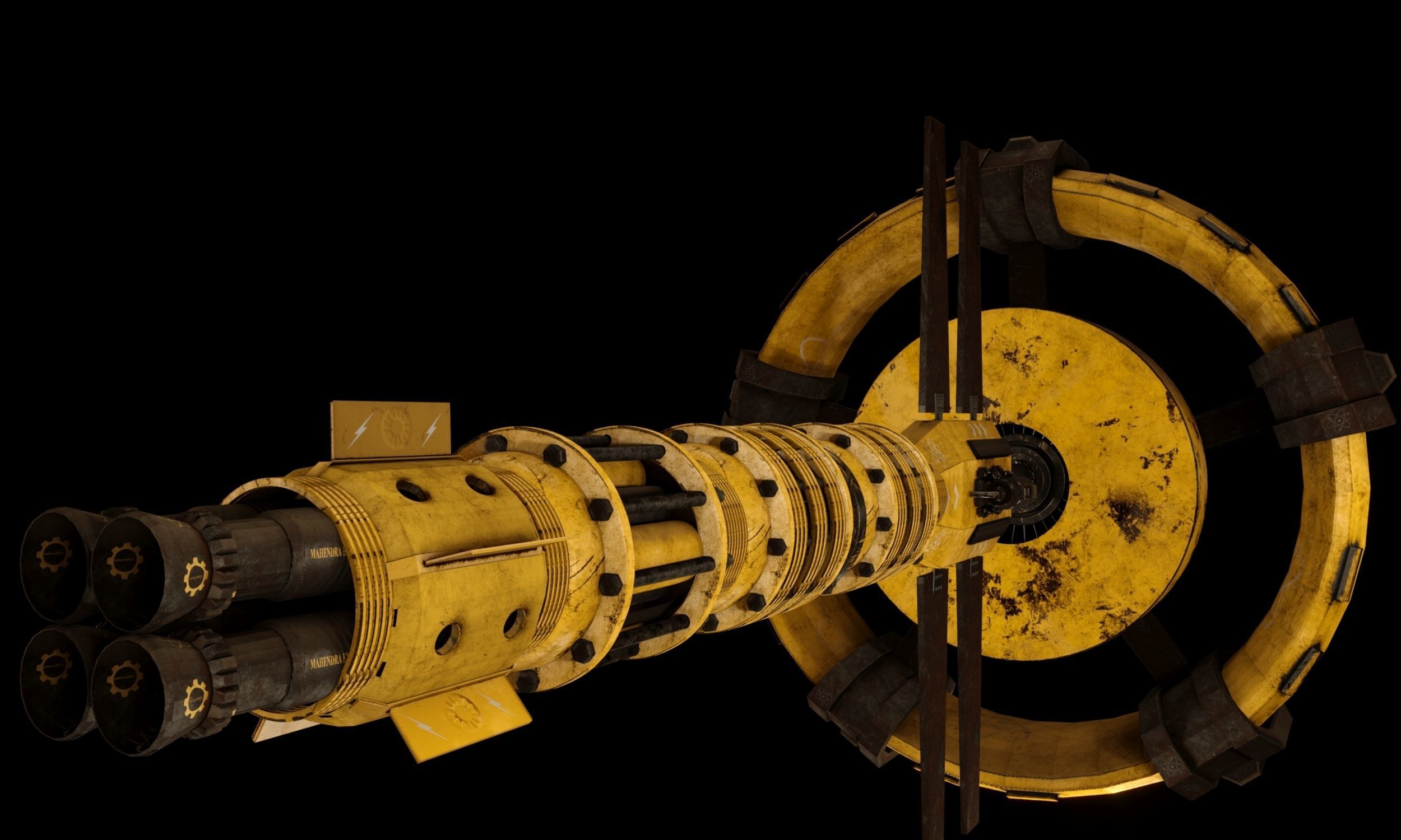 Starship 3D model pipe with metal rods Free 3D model_9