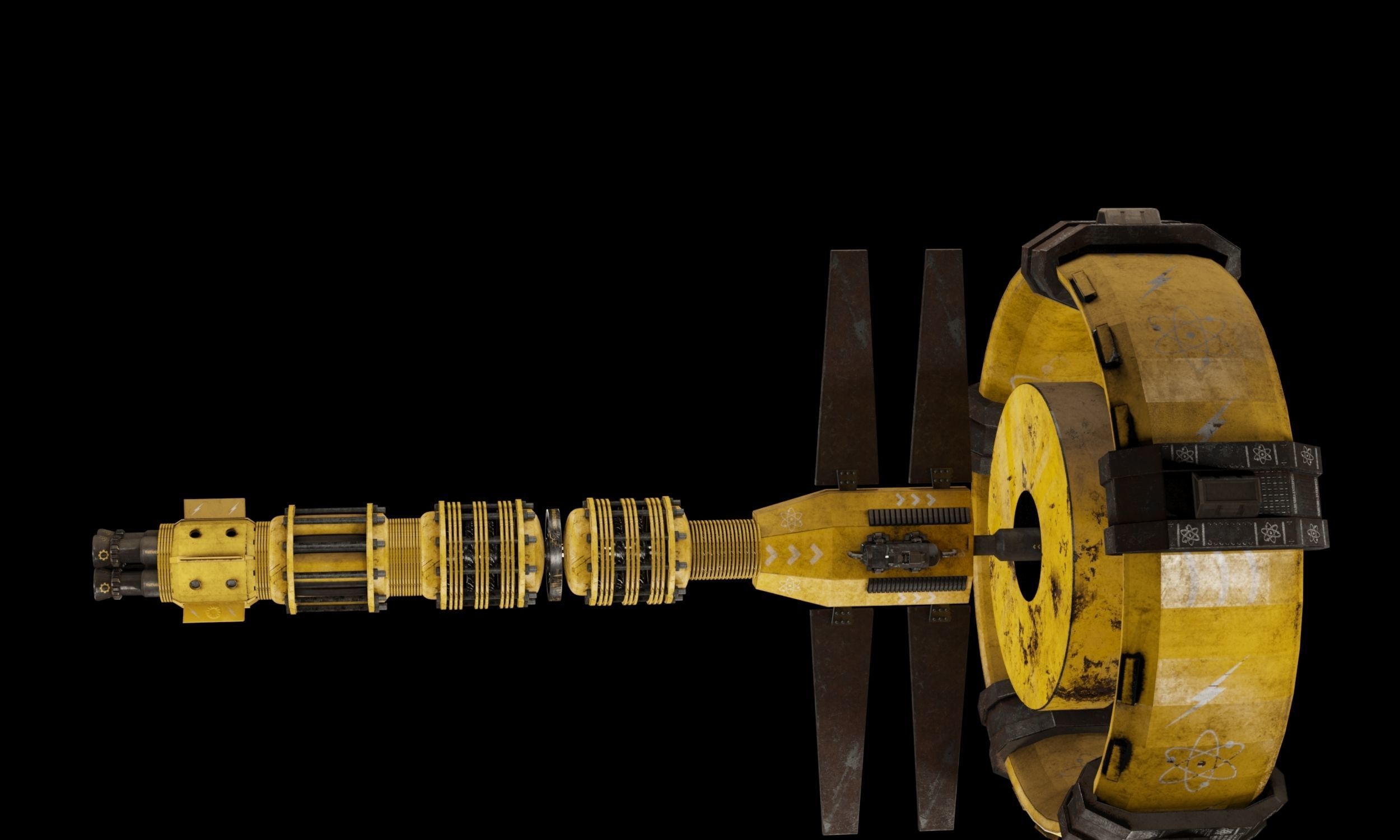 Starship 3D model pipe with metal rods Free 3D model_12