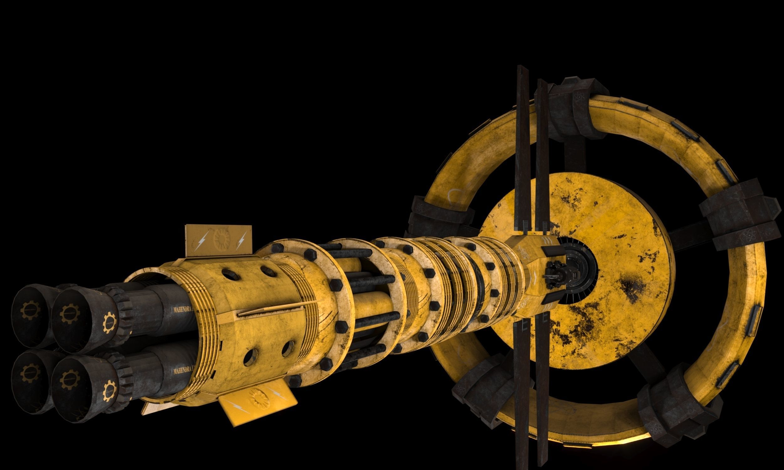 Starship 3D model pipe with metal rods Free 3D model_8