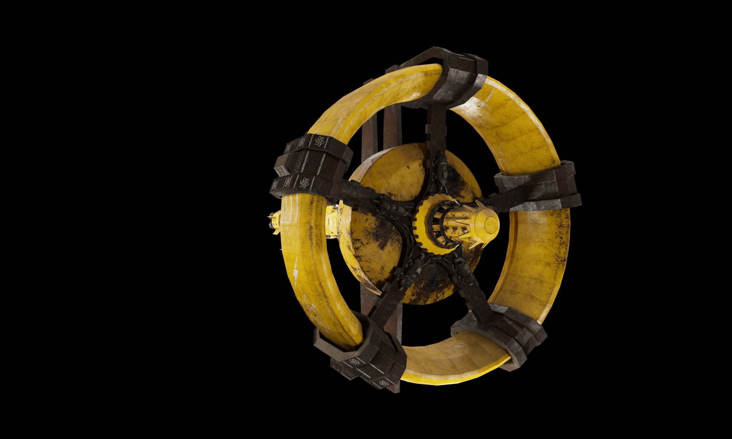 Starship 3D model pipe with metal rods Free 3D model_14