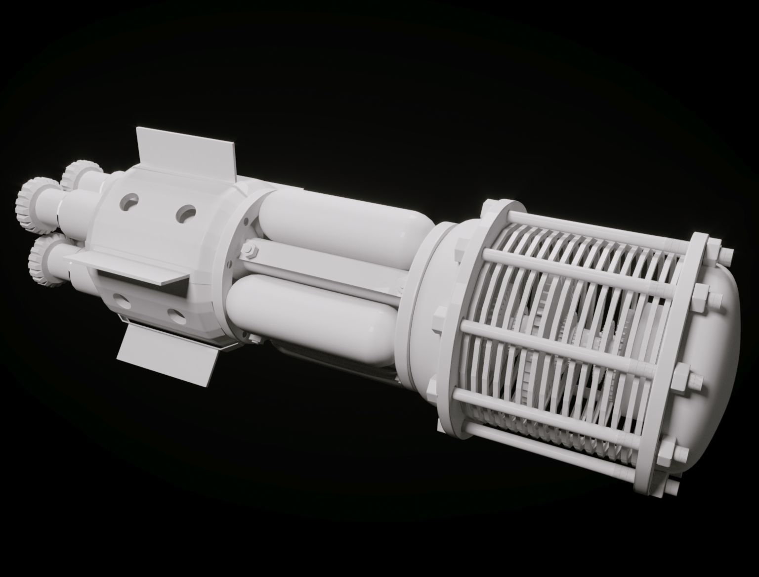 Starship 3D model pipe with metal rods Free 3D model_15