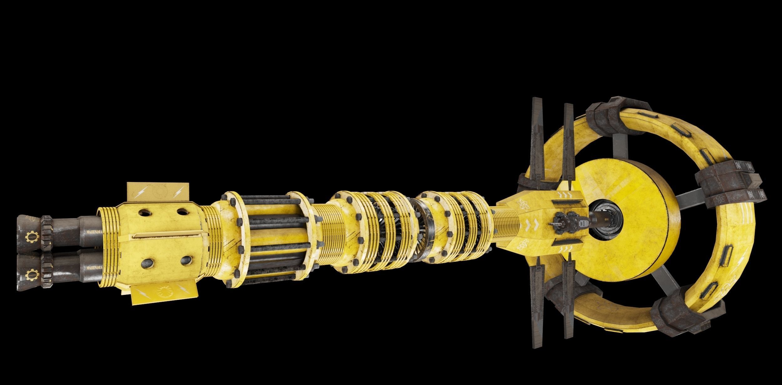 Starship 3D model pipe with metal rods Free 3D model_7