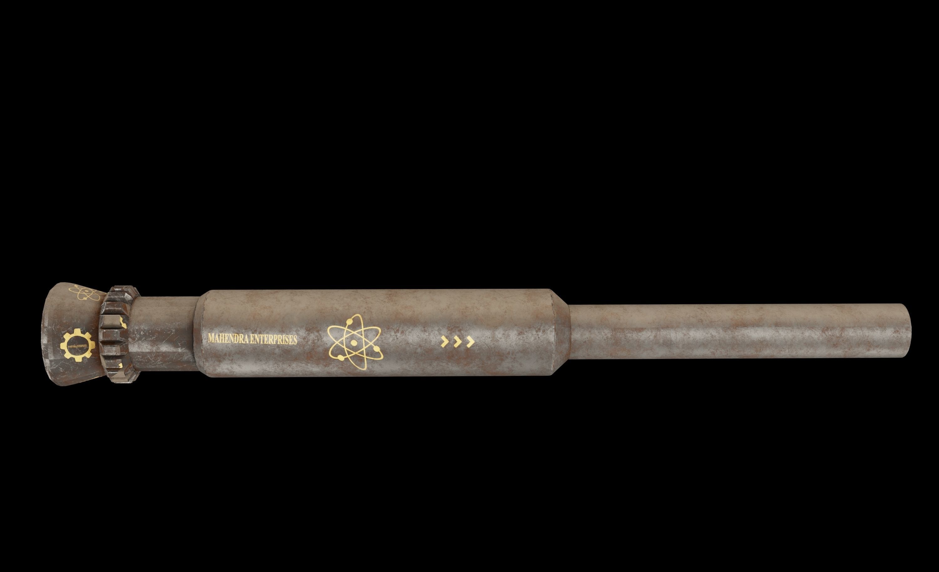 Starship 3D model pipe with metal rods Free 3D model_5