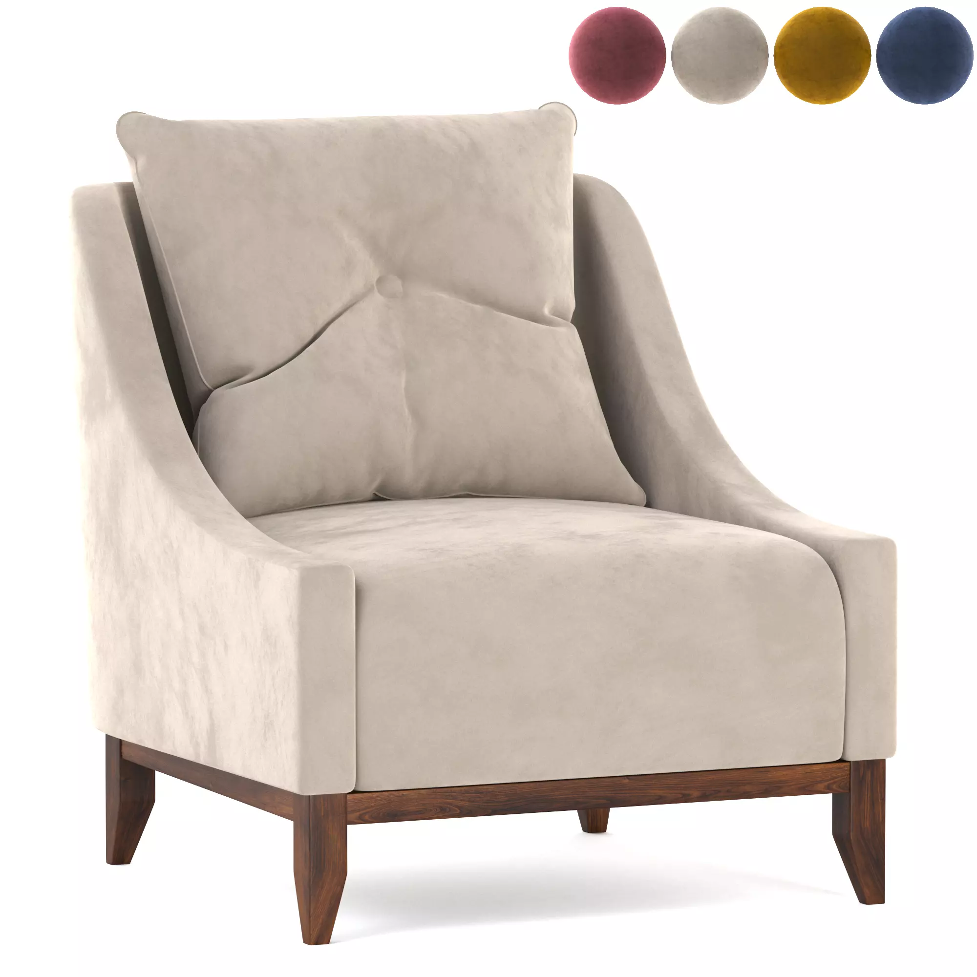 Royal Park armchair Low-poly 3D model