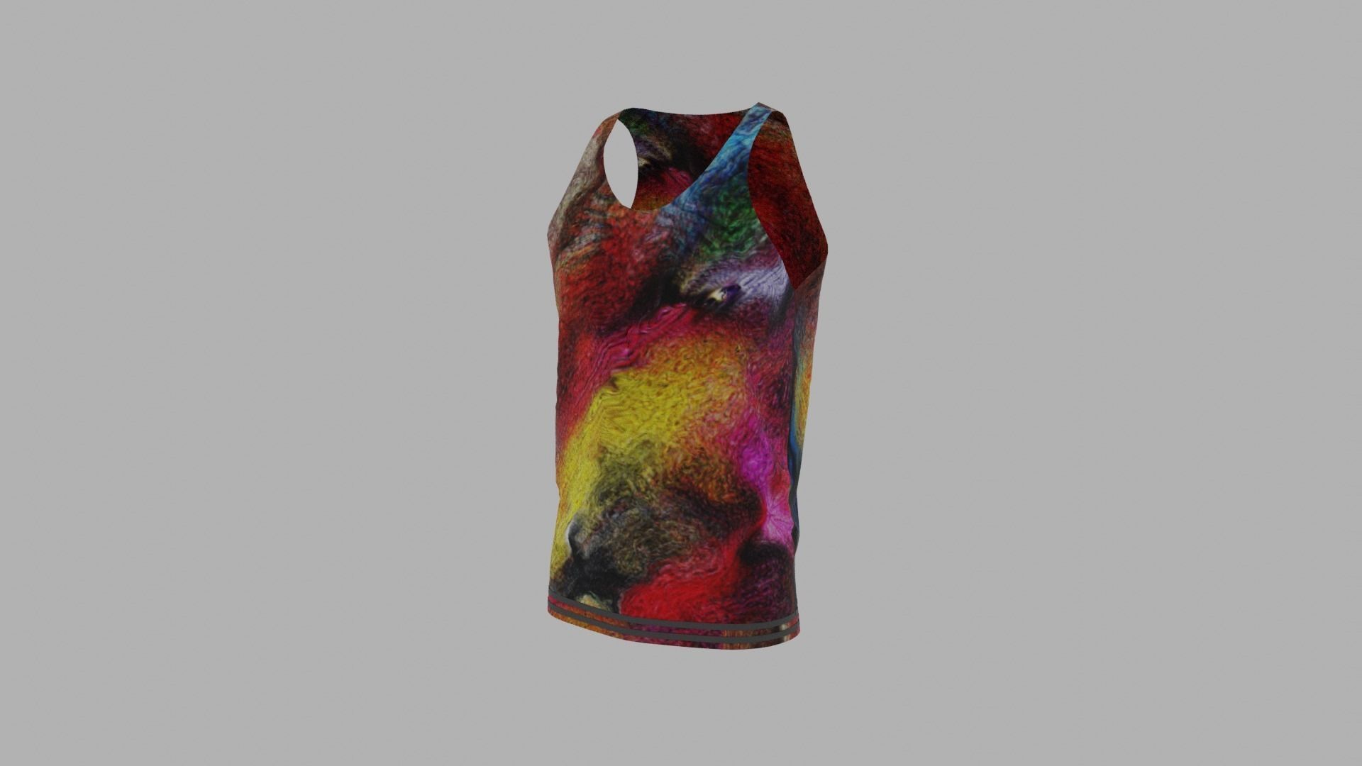 Tank Top Low-poly 3D model_2