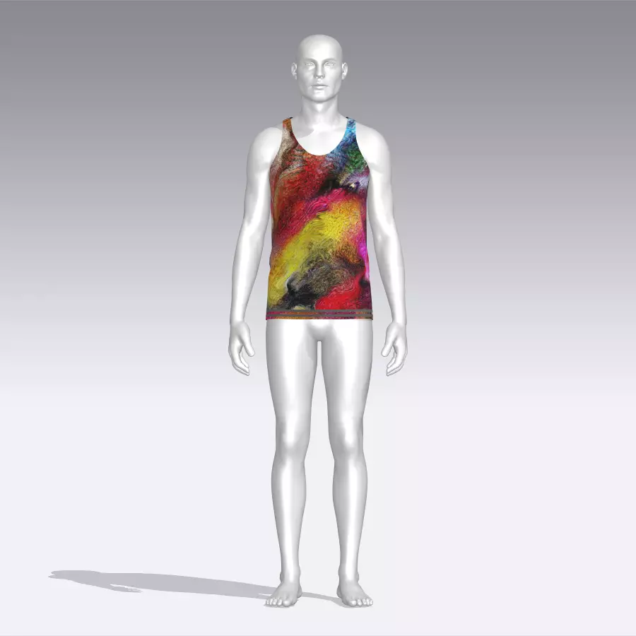 Tank Top Low-poly 3D model_0
