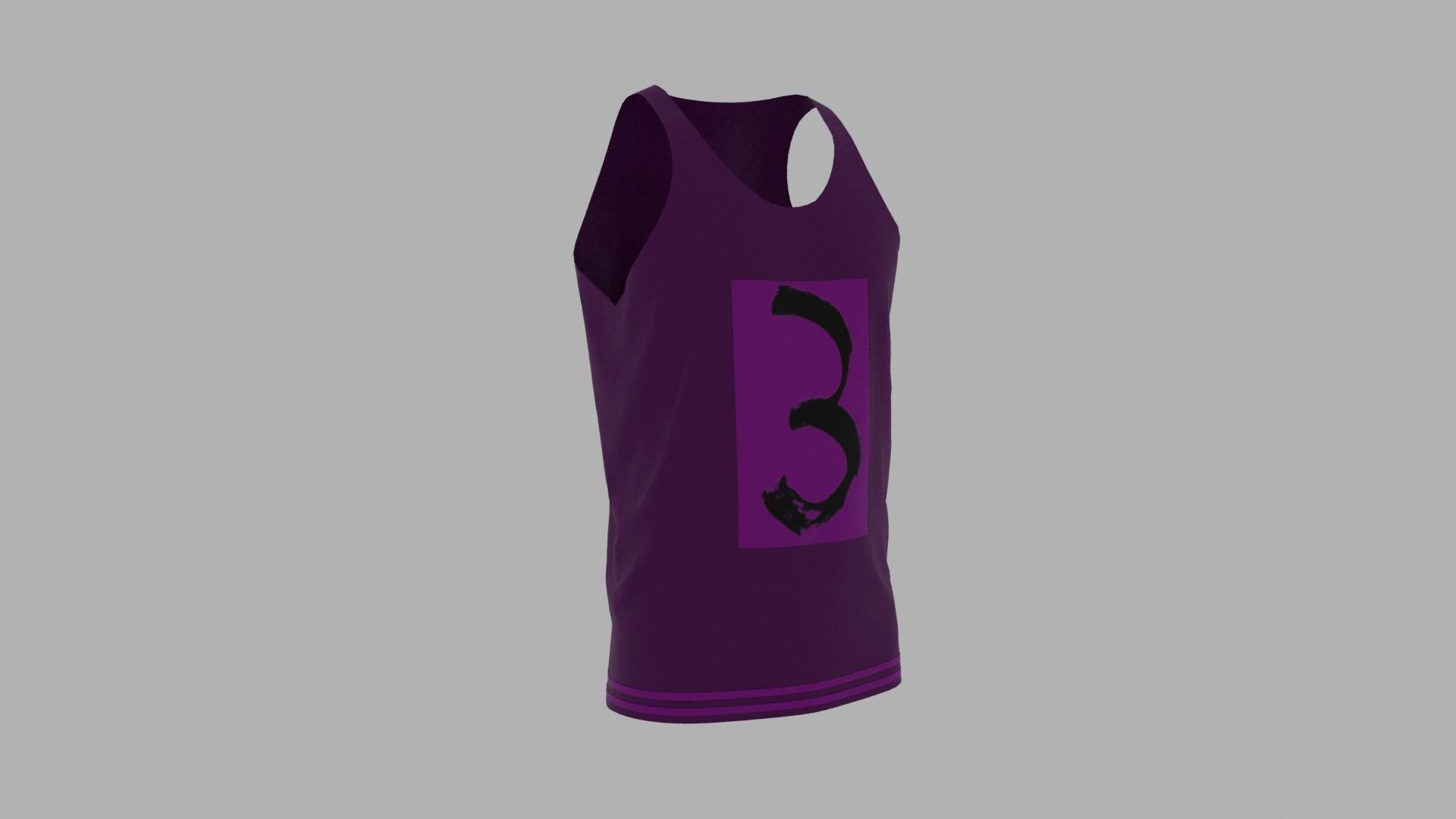 Tank Top Low-poly 3D model_3