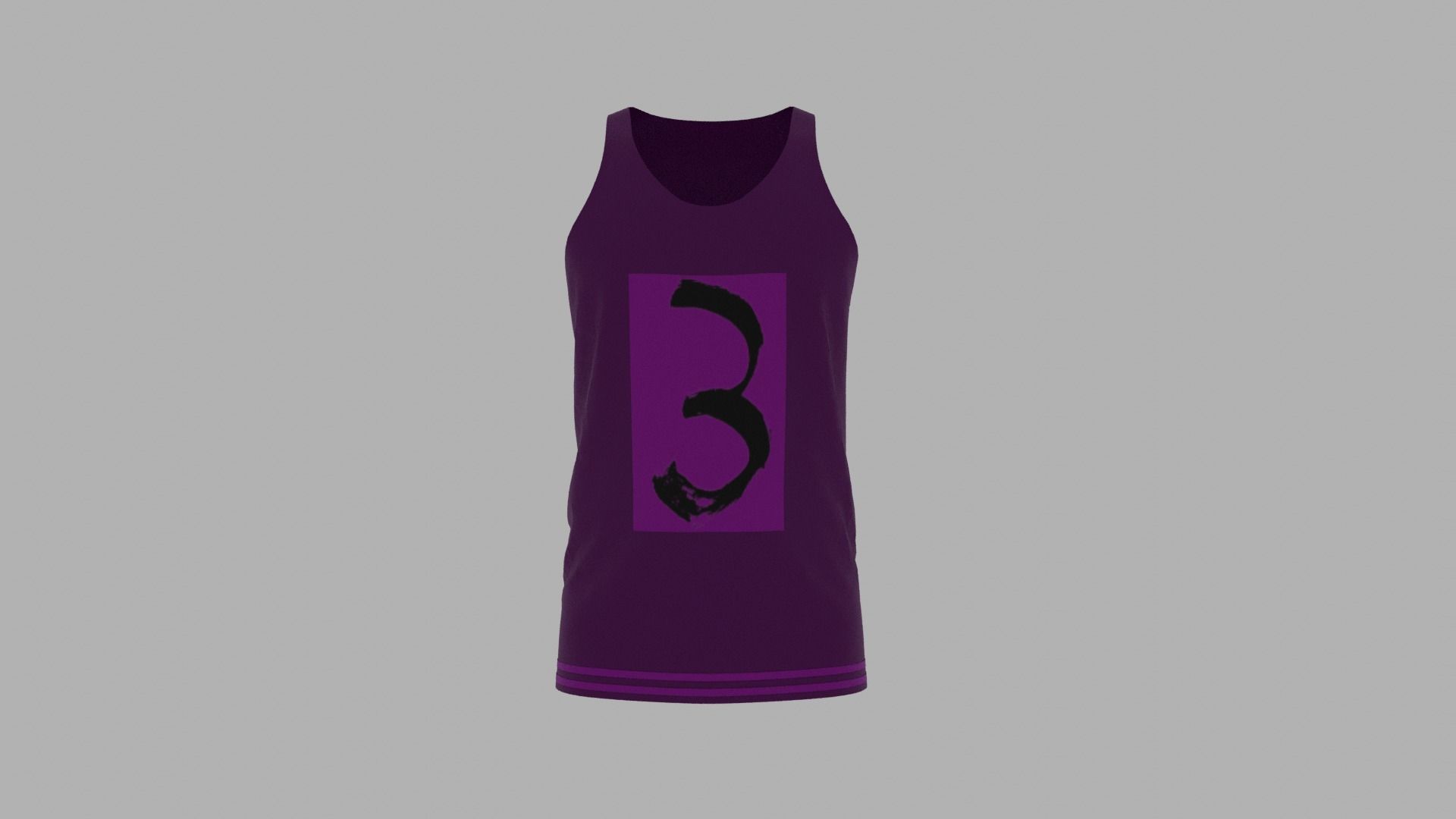 Tank Top Low-poly 3D model_1