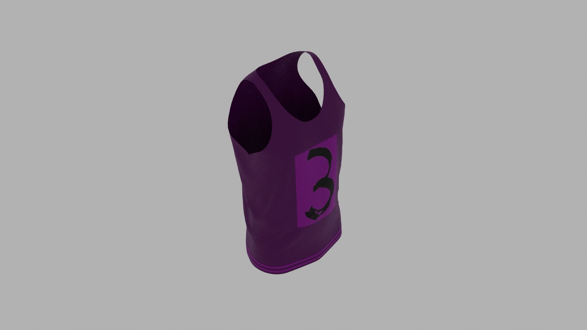 Tank Top Low-poly 3D model_7