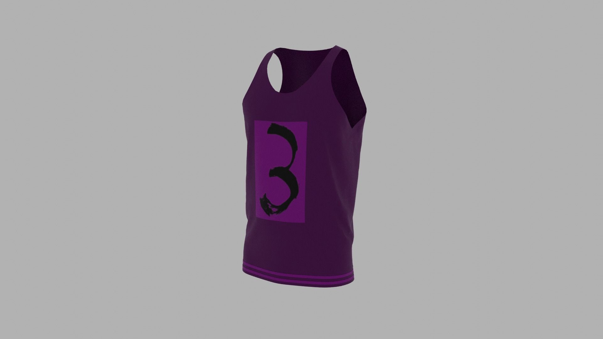 Tank Top Low-poly 3D model_2