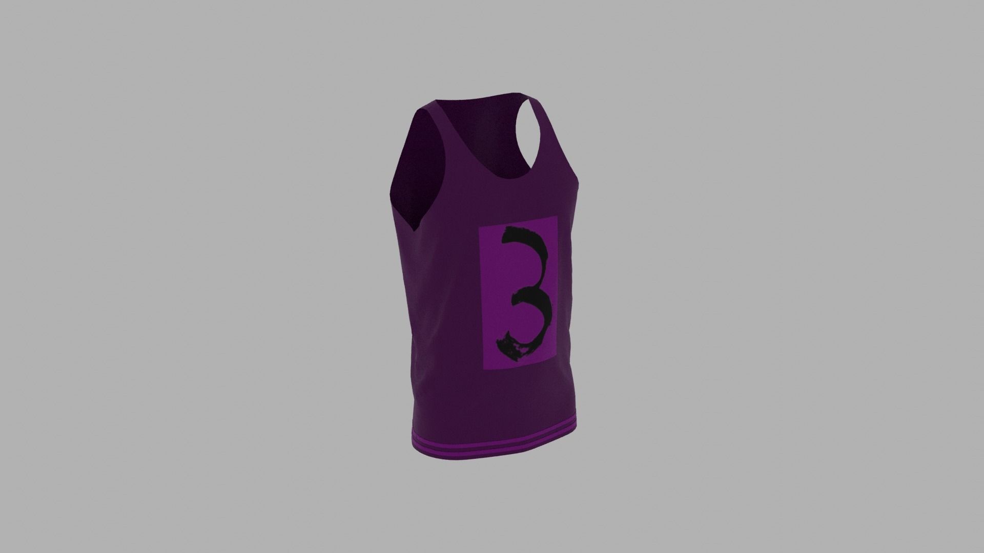 Tank Top Low-poly 3D model_4