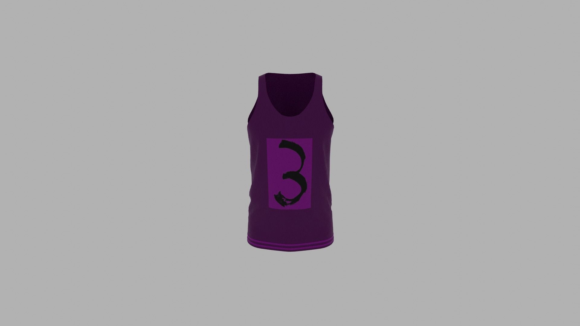 Tank Top Low-poly 3D model_5