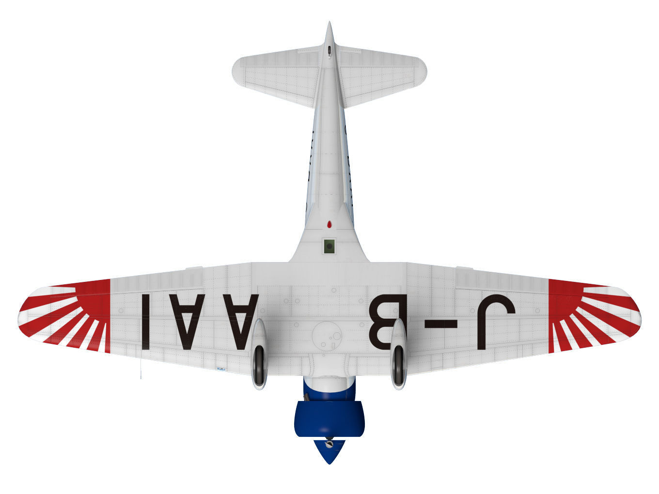 Mitsubishi Ki15 Babs 3D model_11