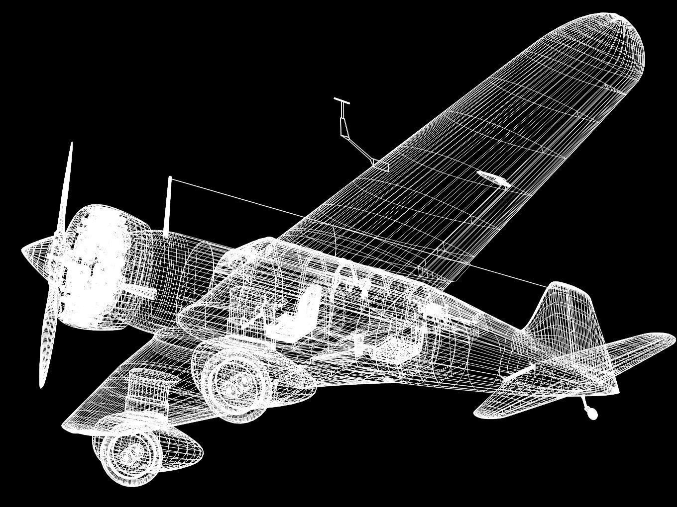 Mitsubishi Ki15 Babs 3D model_13