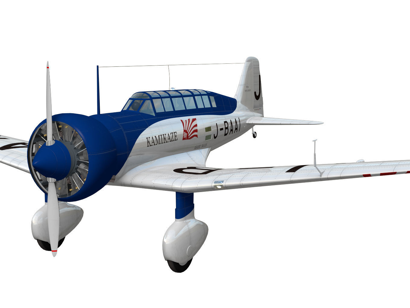 Mitsubishi Ki15 Babs 3D model_5