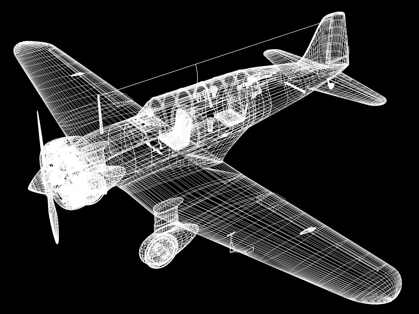 Mitsubishi Ki15 Babs 3D model_12