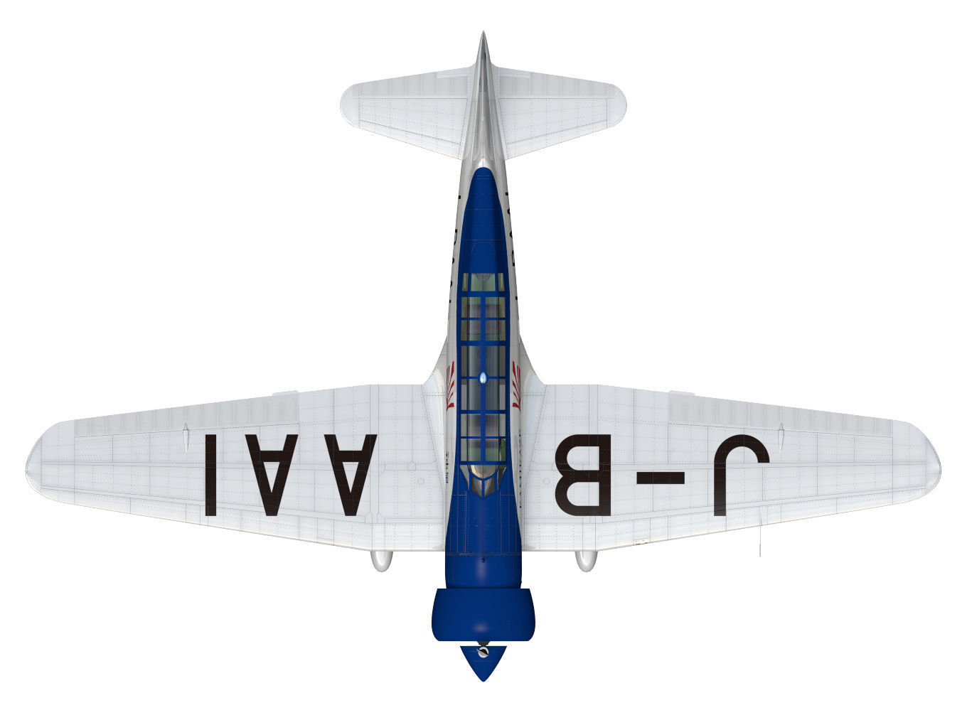 Mitsubishi Ki15 Babs 3D model_10