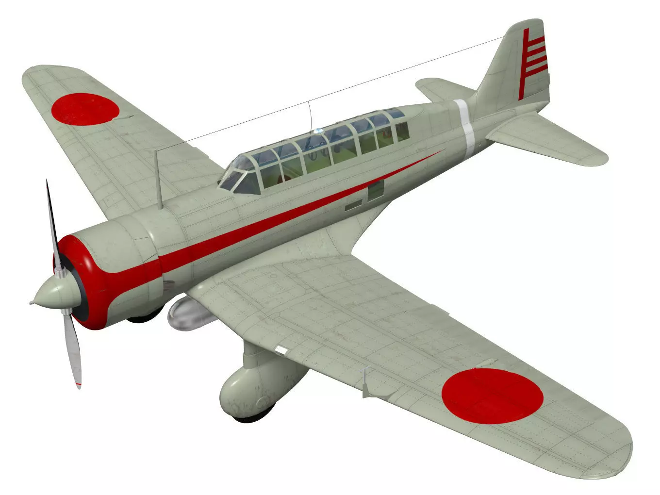 Mitsubishi Ki15 Babs 3D model