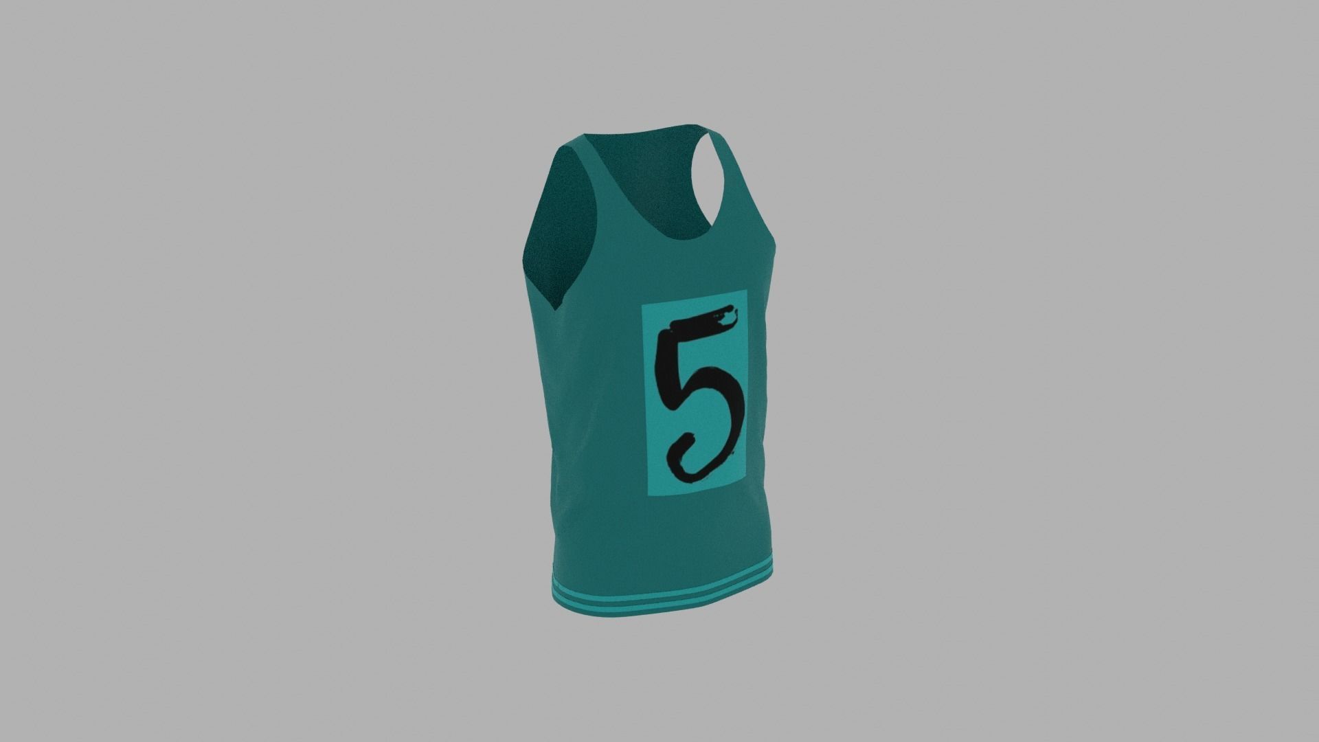 Tank Top Low-poly 3D model_4