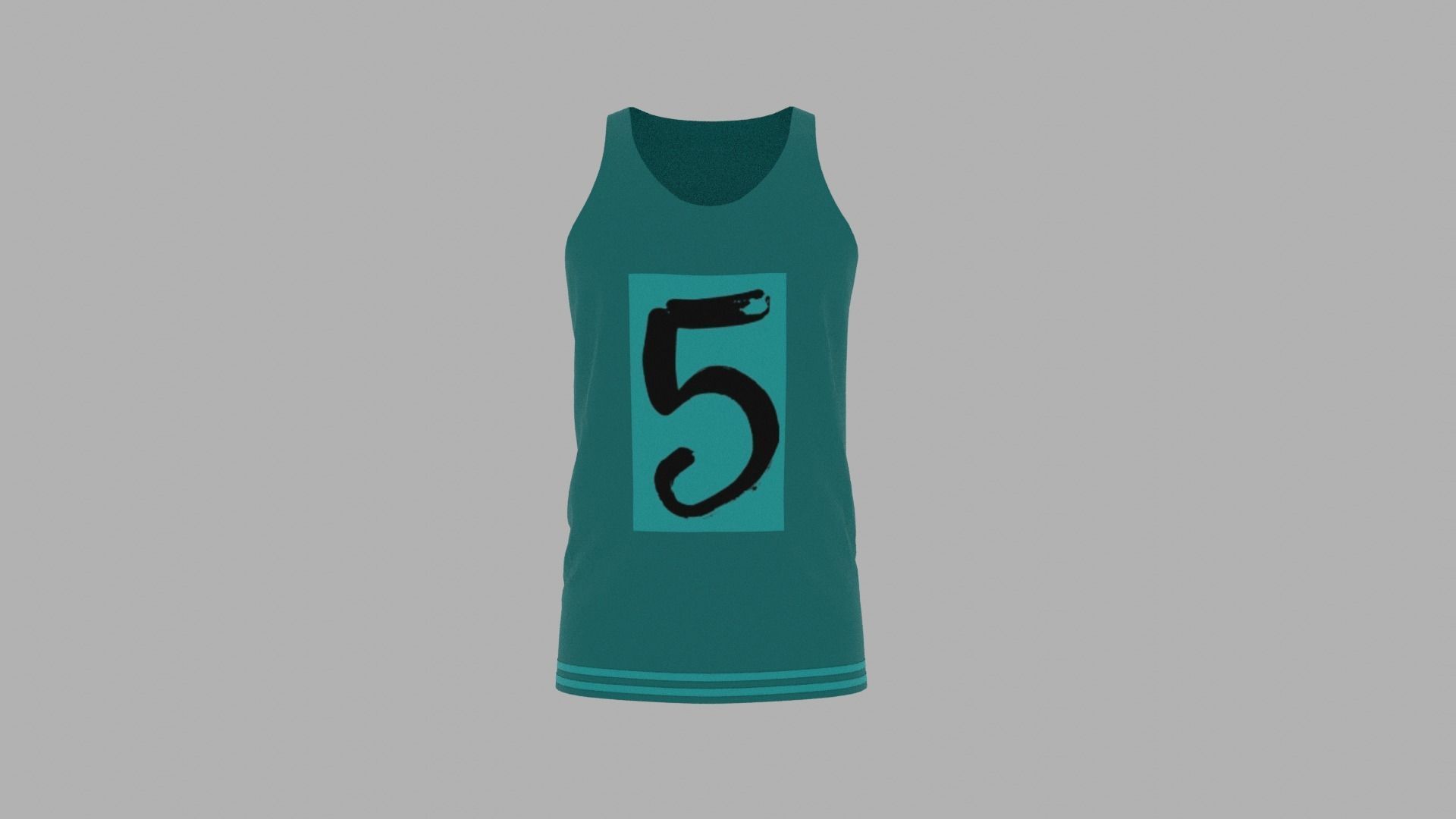 Tank Top Low-poly 3D model_1