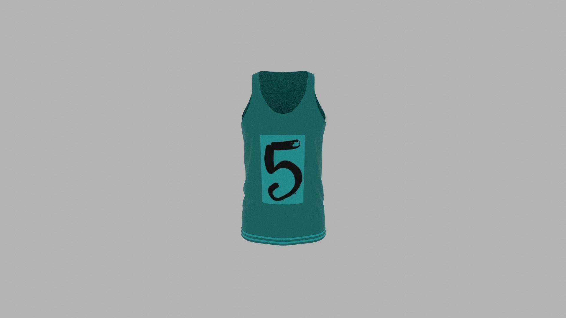 Tank Top Low-poly 3D model_5