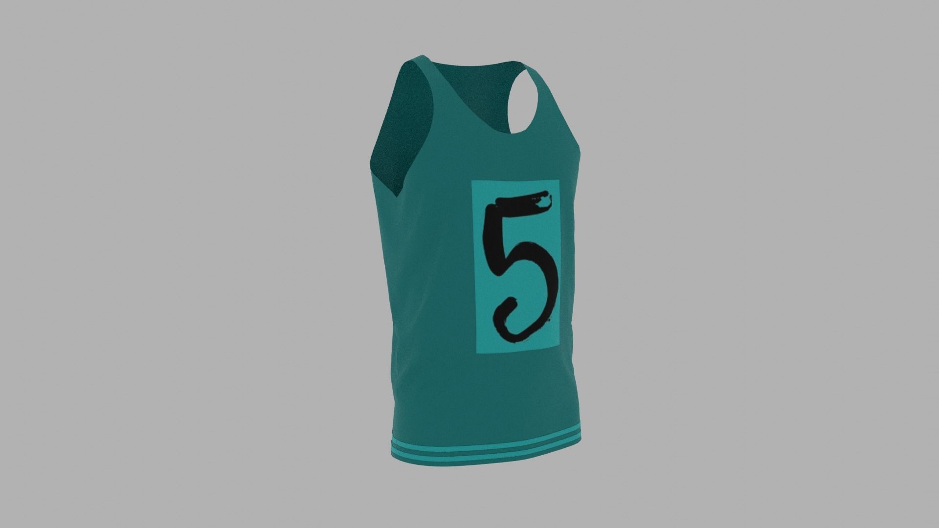 Tank Top Low-poly 3D model_3