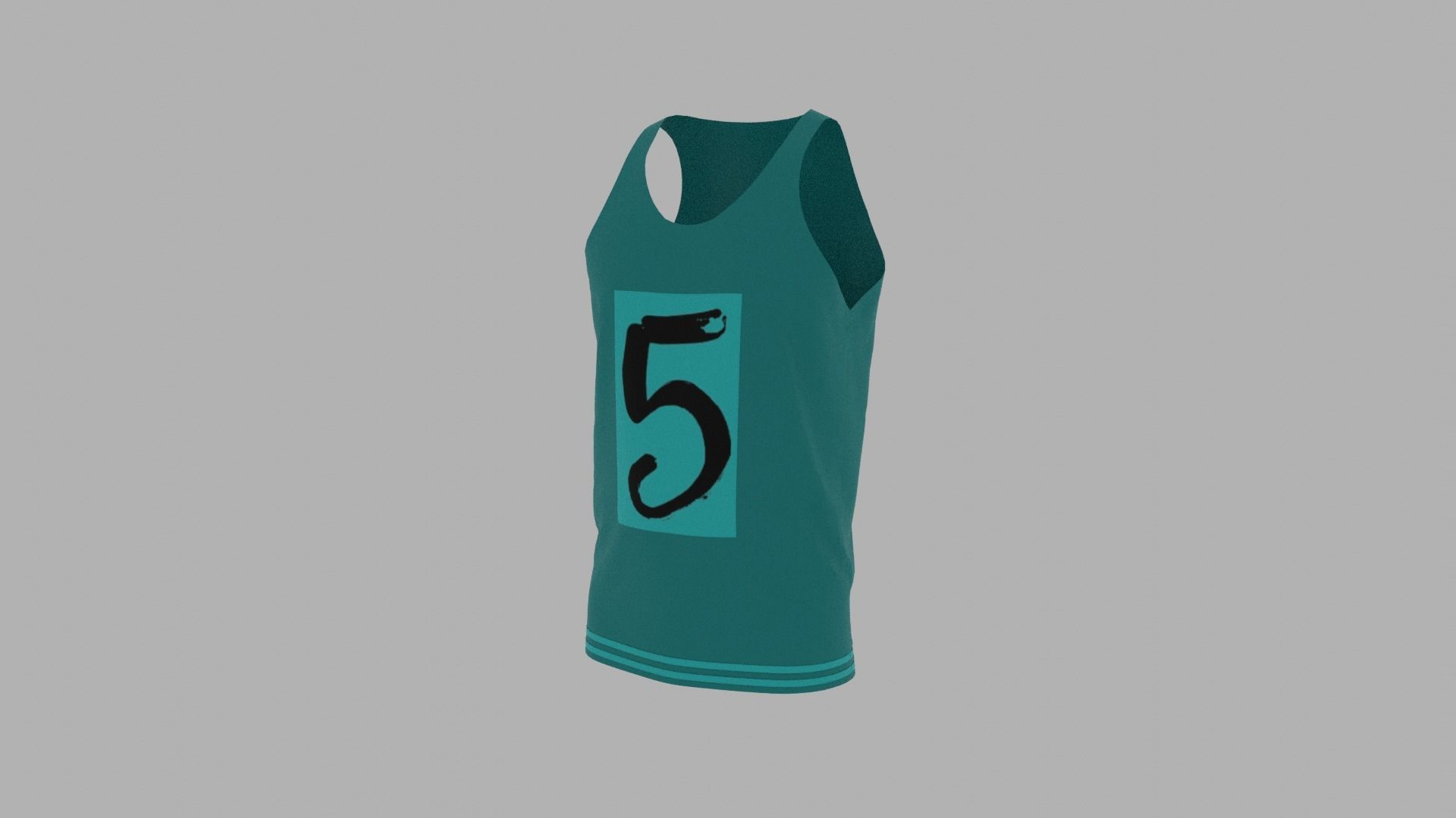 Tank Top Low-poly 3D model_2