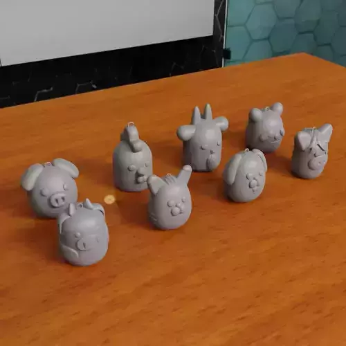 CUTE ANIMAL TOYS KEYCHAIN