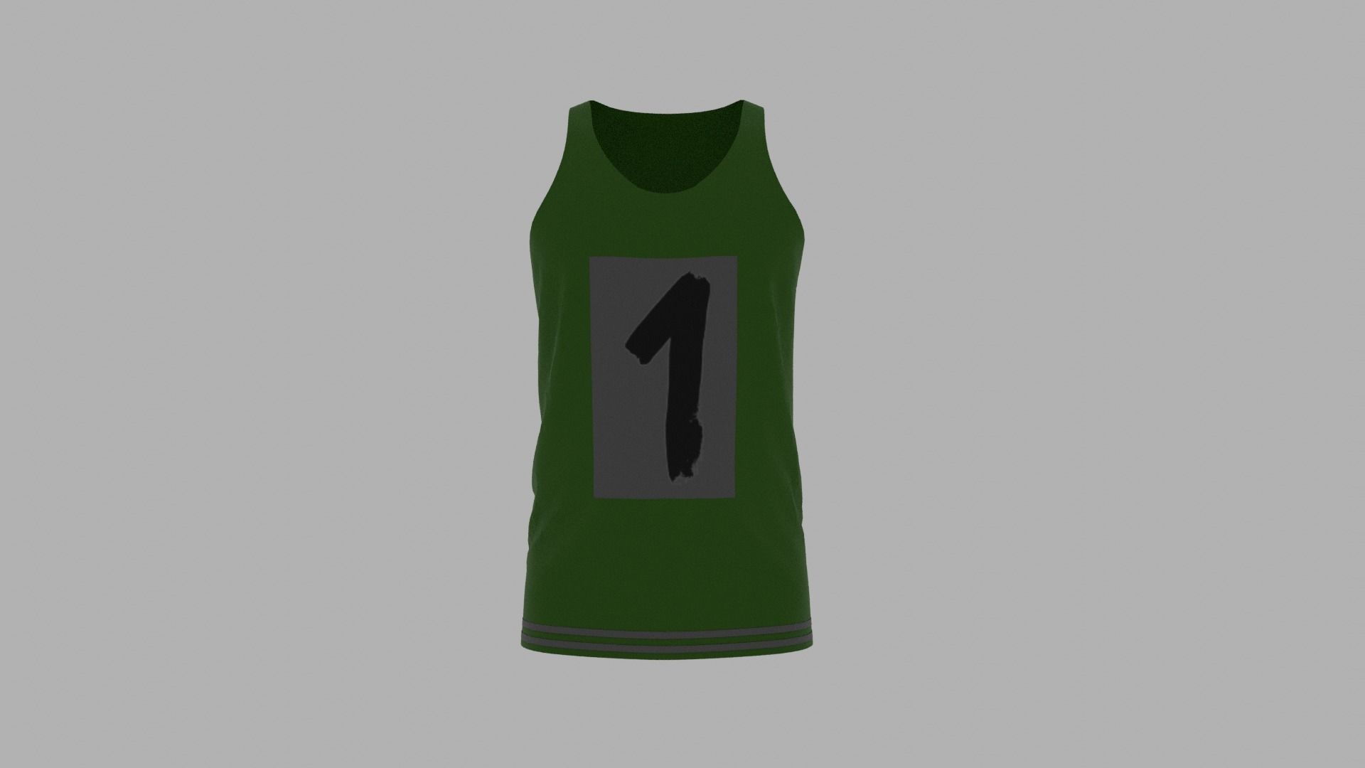 Tank Top Low-poly 3D model_1