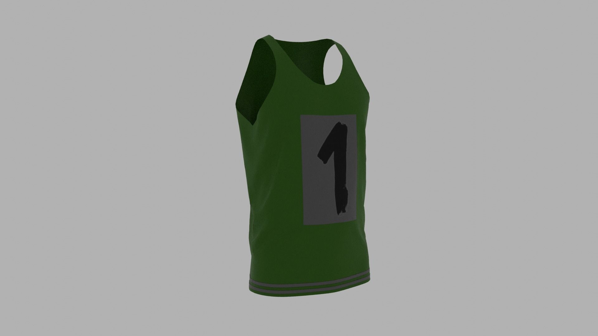 Tank Top Low-poly 3D model_3