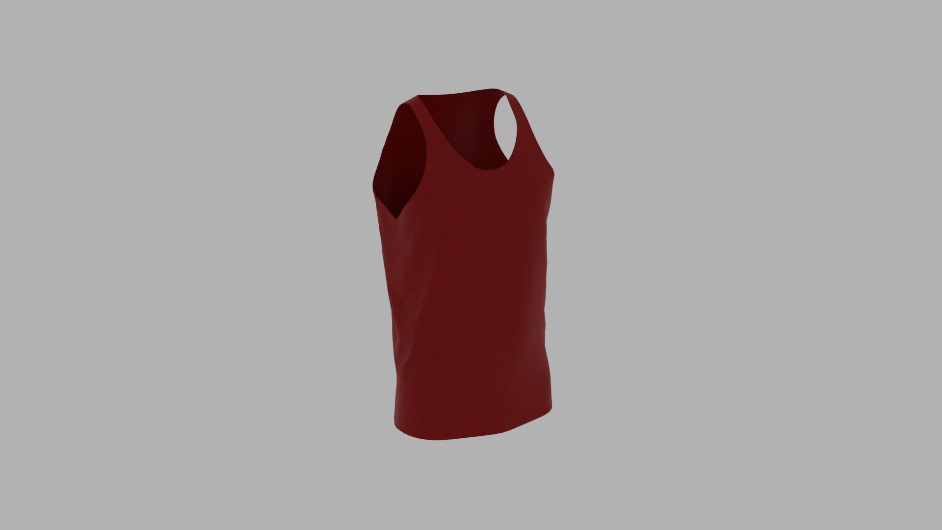 Tank Top Low-poly 3D model_4