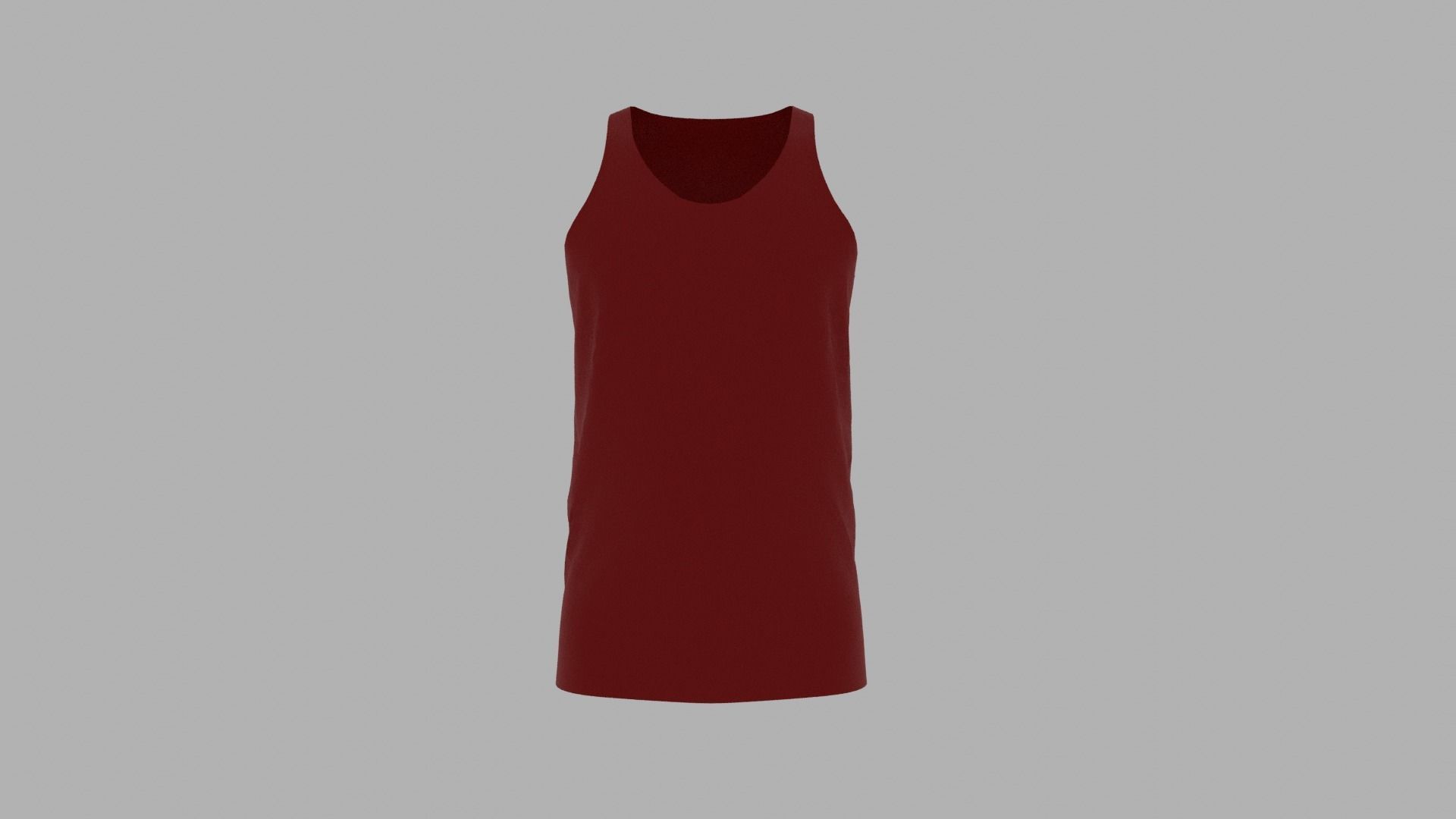 Tank Top Low-poly 3D model_1