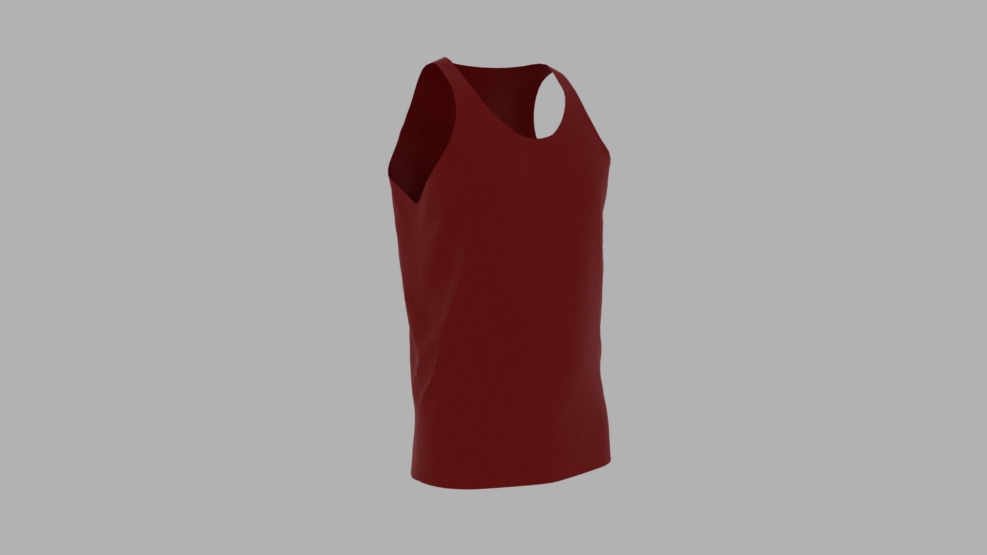 Tank Top Low-poly 3D model_3