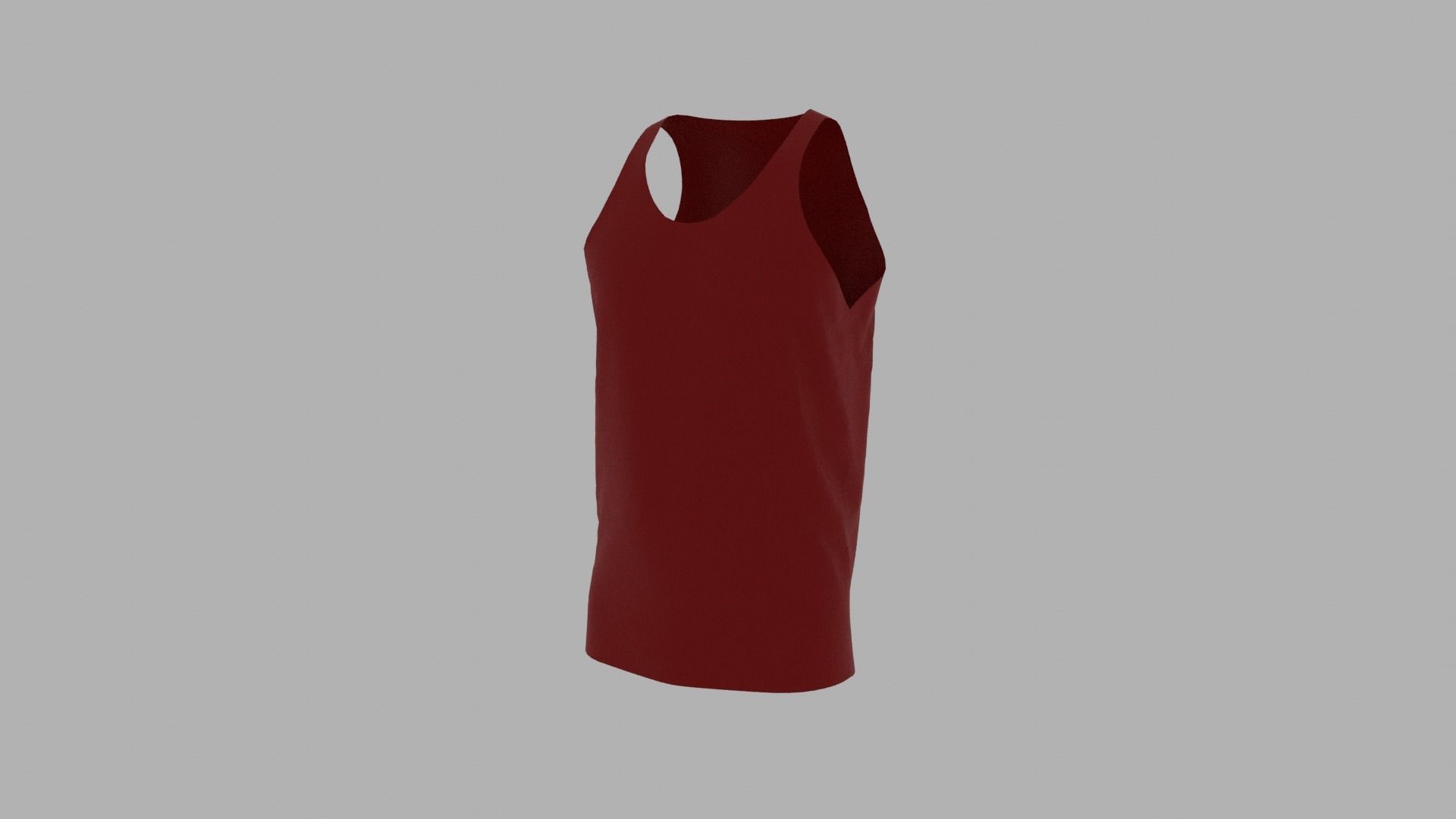 Tank Top Low-poly 3D model_2