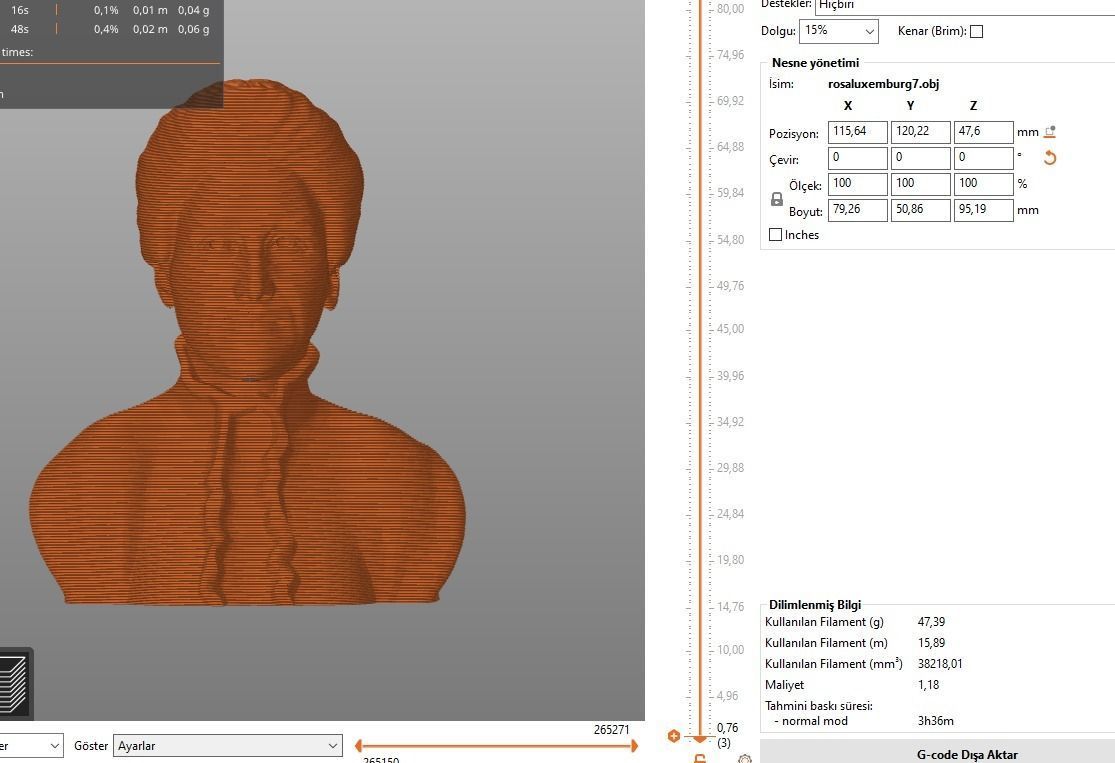 Rosa Luxemburg 3D print model_4