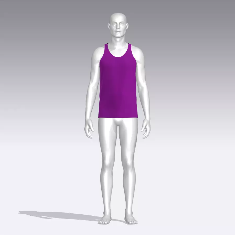 Tank Top Low-poly 3D model_0