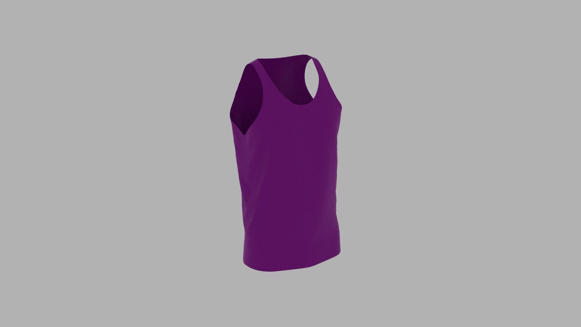Tank Top Low-poly 3D model_4