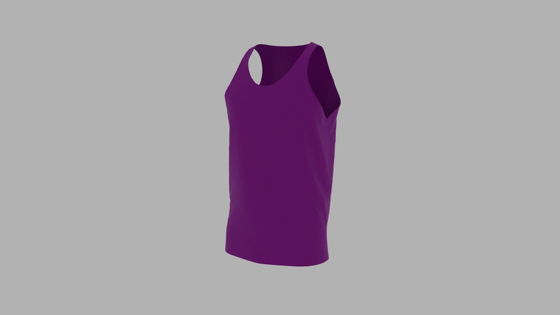 Tank Top Low-poly 3D model_2