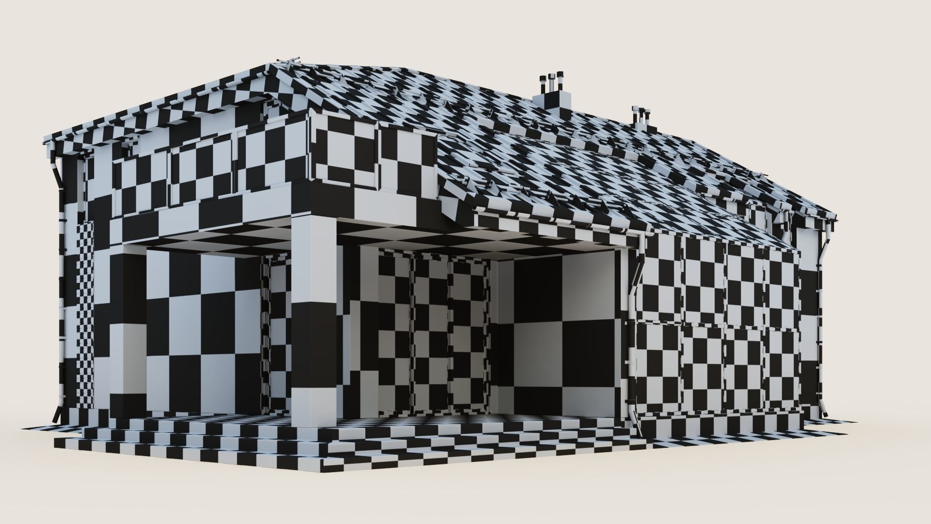 Modern cottage with winter garden 3D model_55