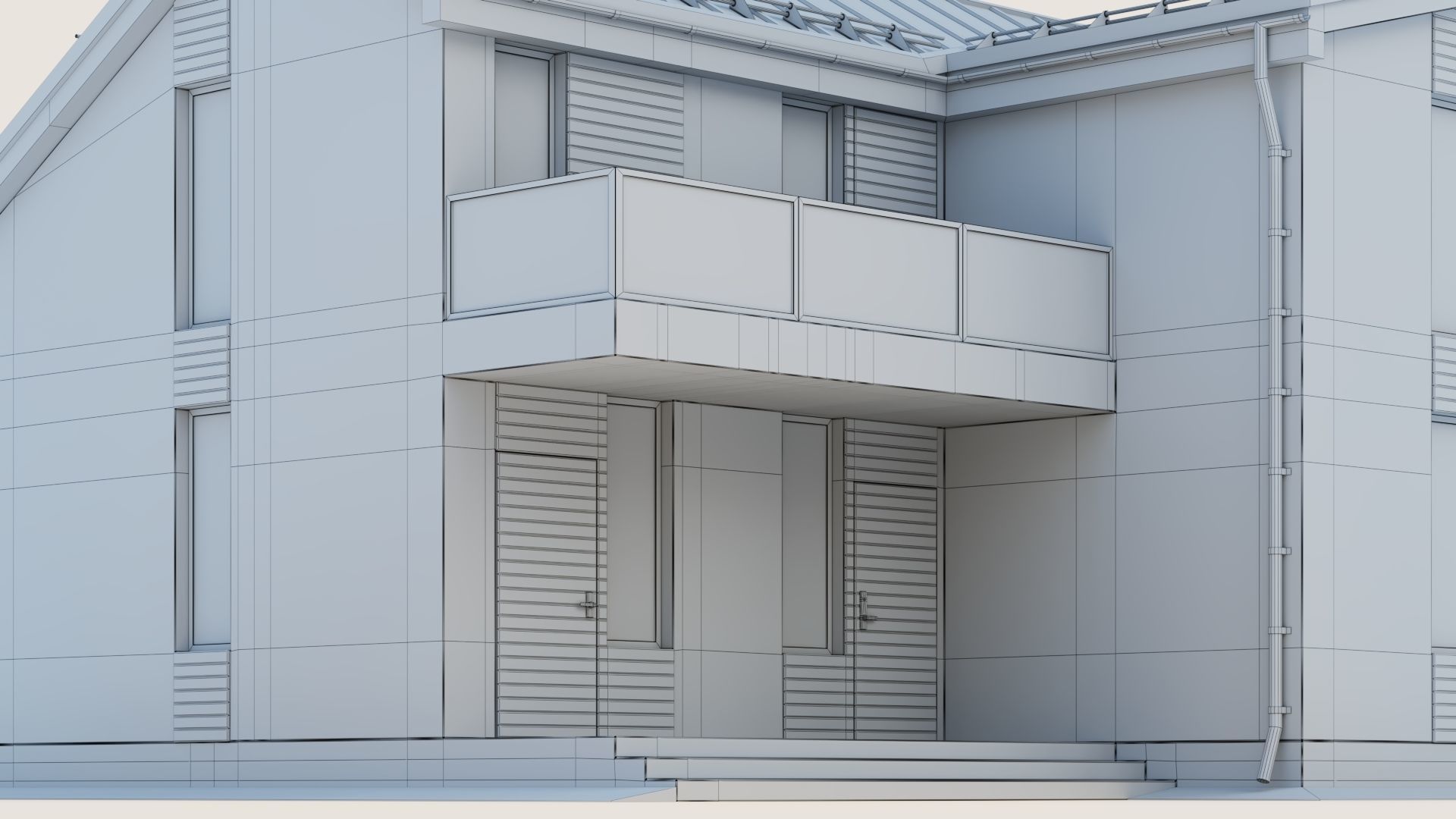 Modern cottage with winter garden 3D model_39