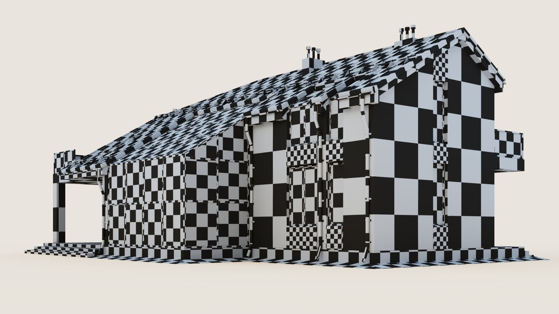 Modern cottage with winter garden 3D model_46