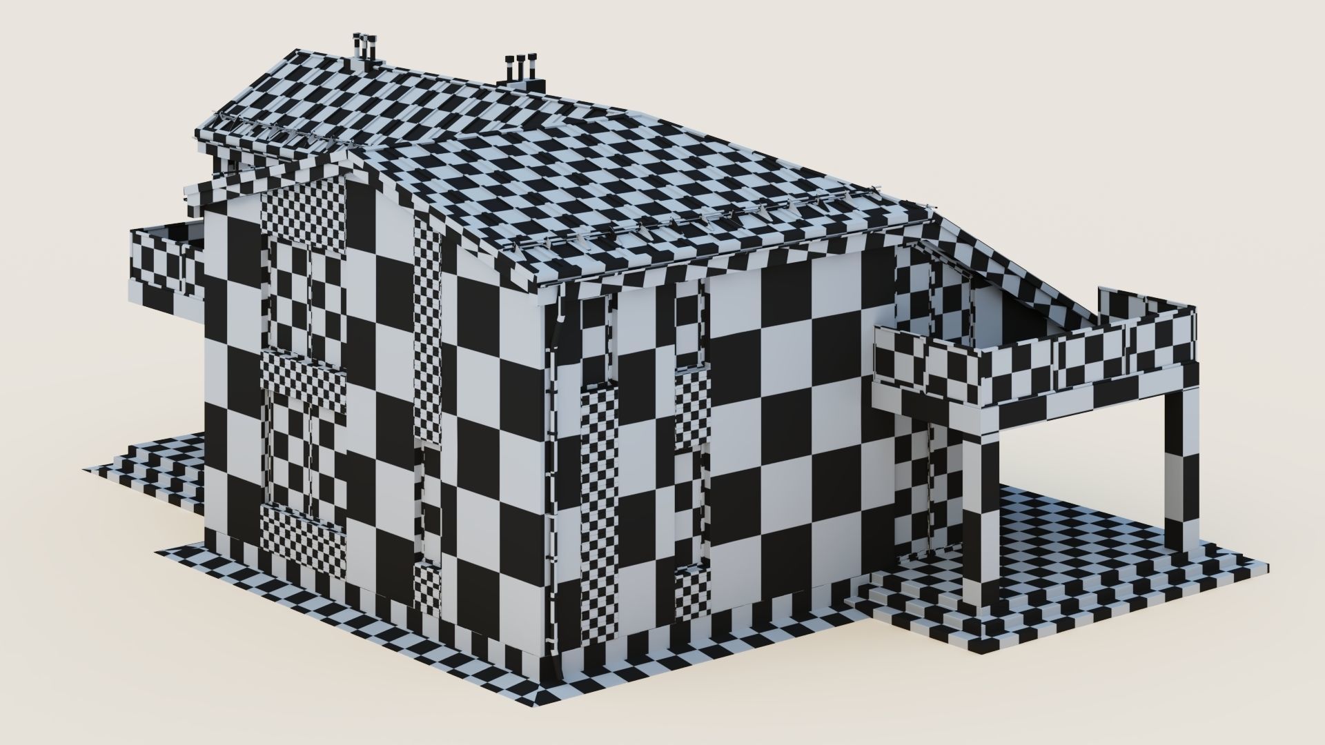 Modern cottage with winter garden 3D model_59