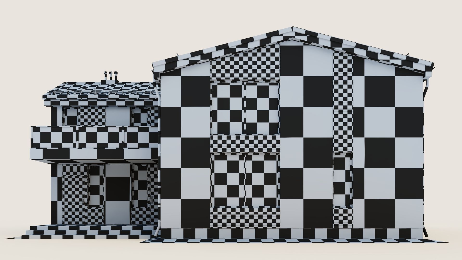 Modern cottage with winter garden 3D model_47